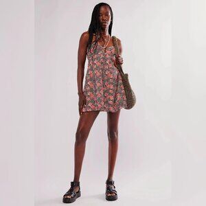 Free People Altura Printed Mini Dress S 6 Women's Casual Floral Short NEW 42031